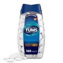 TUMS Ultra Energy Chewable Antax Tablet for Heartburn Relief, Peppermint - 160 Count