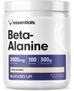 Bucked Up Beta Alanine 300mg Powder, Non- GMO, Gluten- Free, Unflasported (100 Pelayan)