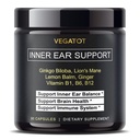 VEGATOT Vertigo Suplement * USA Made and Test * Inner Ear Suplement with Ginkgo Biloba Lion 's Mane Balim Ginger VIT B1, B6, B12- for Dizziness Spinning Inner Ear Saldo