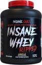 Insane Latz Insane Whey Ripped, Lean Muscle Building Protein dengan L- Carnitine dan CLA Oil Powder, 5lbs 60 Servis, Vanilla