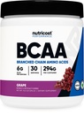 Nutricost BCAA Powder (Grape, 30 Pelayan) - Optimal 2: 1 Rasio, Vegetarian, Non- GMO