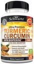 Turmeric Curcumin dengan Black Pepper Extract 1500mg - Tinggi Absorpsi Ultra Power Turmeriic Suplemen dengan 95% Curcuminoid dan BioPerine - Non GMO Tumeric Capsules untuk Gabungan Dukungan - 45 Capsules