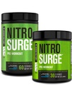 Jacked Factory NITROSURGE Pre Workout Supplement - Energy Booster, Instant Power Gains, Clear Focus & Intense Pumps - NO Booster & Powerful Pretraining Energy Quoder - 90, Blue Raspberry