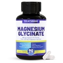 Magnesium Glycinate Capsules 380mg, Magnesium Suplemen untuk Muscle, Heart, Nerve Dukungan, 45 Sevings Tinggi Absorpsi, Non-GMO & Gluten Free - 90 Negara