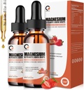 Magnesium Glycinate Liquid Drops, 1000 mg Liquid Magnesium Suplemen dengan Bromelain, Vitamin B6 C D, Absorpsi Tinggi Magnesium Kompleks untuk Malam, Otot & Energi Dukungan, 1 Fl Oz (Paket 2)