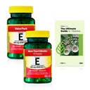Spring Valley Vitamin E Heart Dieter Suflet, 180 mg (400 IU), 200 Cacah, 2 - Pack + Exclusive VitaMax Panduan (3 Item)