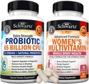 Daily Multivitamin for Women Capsules (1 Month Supply) Plus 65 Milyar CFU Daily Probiotic Suppplemen (1 Bulan)