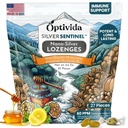 OPTIVIDA Health Colloidal Silver Lozenges with Honey & Lemon Oil (1 Pail) - Sootite Sore Throat Lozenges for Dewasa with Cough Relief & Faust-Acting Nano Silver Formula for Immune Dure Dupport, 60 Ppm