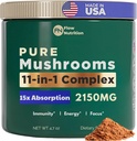 Mushroom Powder, Mushroom Blend - Powder Jamur organik untuk Coffee - Smoothies, Minum Mix, Adaptogenic Mushroom, Extract Powder Suplemen, Jamur Fuctional, Kompleks untuk Fokus & Energi