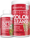 Health Plus Super Colon Cleanse (240 Capsules) & Colon Cleanse (12 Ounces / 48 Servis) Bundle