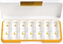 Zoksi Am Pill Organizer 7 Day, Weekly Pill Box 2 Kali sehari, Medicine Pill Organizer dengan Kompartemen Terpisah, Case Travel Dispenser untuk Vitamin, Fish Oils, Medicine (White)