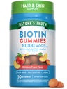 Nature 's Truth Biotin Gummies 124; 1000mcg 124; 50 Count 124; Vegan, Non-GMO & Gluten Free Suppplemen 124; Peach Flavor
