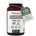 Kapsul Jamur Cordyceps-60 Day Supply 1000 MG - Atletic Performance, Endurance & Imunity Adaptogen - Anti Aging Dukung Antioksidant
