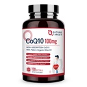 NAFURE TARGET CoQ10-100m-Softgeels dengan 10mg PQQ - Koalisi Absorpsi Tinggi - Q10 dengan Organisasi-Olive- Oil - Antioksidant untuk Kesehatan Hati & Otak, Kemungkinan - Produksi, 120 Pegawai
