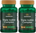 Swanson Triple Iodin Complex-Natural Supplement for Vital Thyroid Support-Memotres Metabolic Fungsi, Meningkatkan Produksi Red Blood Cell, & Heart Heal- (60 Veggie Capsules, 12.5mg Setiap) 2 Pack