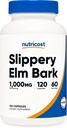 Nutricost Elm Bark Capsules 1000mg Per Serving, 120 Capsules - Non-GMO, Gluten Free, Vegetarian Friendly