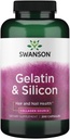 Swanson Gelatin dan Silicon - Collagen Protein Mendukung Rambut sehat dan Nails - Membantu Memberikan Mineral Vital untuk Kuat Nails dan Rambut Tebal - 20mg Silikon dan 1.08 Grams Gelatin - (200 Capsules)
