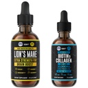 HERBIFY Bundle - Lions Mane Drops & Biotin dan Collagen - Brain, Hair, Skin & Nails Dukungan