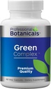 Kompleks Hijau Bhatiicals Profesional - Vegan Non GMO Organik Spirulina Algae, Organik Barley Grass Eleuthero, Cordyceps, Rhodiola Rosea, Reishi, Ashwagandha Superfood Suplemen - 90 Vegetarian Caps