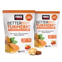 Force Factor Better Turmeric Joint Support for Extra Power Joint Health, menampilkan HidroCurc Turmeric Curcumin dengan Black Pepper untuk Absorpsi Superior, Fruit Splash, 120 Soft Chews