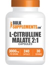 BulkSuplements.com L-Citrulline Malute Capsules - seperti L- Citrulline Malate 2: 1, Nitric Oxide Suplemen - Gluten Bebas, 8 Capsules per Serving (3000mg), 240 Count (Paket 1)