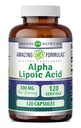 Amazing Formulas Alpha Lipoic Acid 300 Mg Capsules Suplement: 124; Non- GMO 124; Gluten Free Alag14; Made in USA (120)