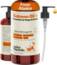 Deley Nabal Wild Alaska Salmon Oil for Dogs - New & Improved Salmon Oil Plus Formula - Fish Oil for Dogs with DHA EPA Omega 3 & 6 Fatty Acids - Omega 3 Fish Oil for Skin & Coat - 32oz Made in USA