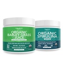 Triquetra Kesehatan Organik Spirulina Powder 8 oz. Plus Organik Barley Grass Juice Powder 5.3 oz.