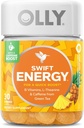 Gummy Energi OLLY Swift, Caffeine dari Green Tea, B Vitamin, L Theanine, Dipasang Suplemen, Nanas, 10 Hari Pasokan - 30 Cacah