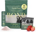 Care Siklus Bond - PMS Dukung Tambahan & Hormone untuk Perempuan - Cortisol Reducer dengan Ashwagandha, L- Tryptophan, Magnesium, Cramps & Mood Relief, Strawberry Drink Mix - 20 Paket Perjalanan