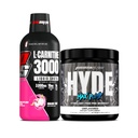 PROSUPPS L- Carnitine 3000 Stimulant Free Liquid Shots (31 Servings, Dragon Fruits) dan Hyde Max Pompa Pompa Pra Workout untuk Pria dan Perempuan (20 Pelayan, Unflamited) Bundle