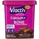 Viactiv Calcium + Vitamin D3 Suplement Soft Chews, Milk Chocolate, 60 Chews - Calcium Dieter Suplemen Bone Health