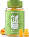 Sugar Free Vitamin B2 Gumies - Riboflavin 400mg 200mg dengan Magnesium, CoQ10 untuk Dewasa & Anak-anak, Vegan, 60 Count