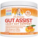 Leaky Gut Duckder Powder 124; L-Glutamine Gut Lining Formula 12.4; Gut Assist oleh Dr. Danielle, Orange Flavor