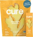 Cure Hidration 14; Plant-Based Electrolyte Drink Mix 124; No Added Sugar 14; FSA-HSA 124; Dehydration Relief Pouder Made with Coconut Water 124; Non-GMO 124; Vegan 124; Powts of 14 Packet - Ginger Turmeric