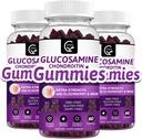 Glucosamin Chondroitin Gummies dengan MSM & Elderberry - Dukungan Mobility & Fleksibilitas Ekstra, Suplemen Antioksidant Immune untuk Dewasa, Pria & Perempuan - 60 Chondroitin Gummies (3 Pack)