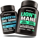Organik Quercetin dengan Bromelain + Lions Mane Mushroom Capsules