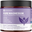 Powder Citrat Magnesium murni untuk menyokong Tidur, Muscle & Bone Health, Energy, Heart & Ditrable. Magnesium Powder Tanpa Rasa Minum Mix, Vegan, 60 Servis