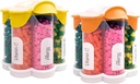 Extra Large Pill Organizer Daily, Weekly, Monthly Suplement Bottle, Cute Blossom Pill Dispenser dengan 7 XL Compartment (2 Pack Combo) (Orange dan Kuning)