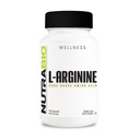 Suplemen NutraBio L-Arginine, 750mg - Nitric Oxide Precursor, Support Blood Flow, Vascular Health, dan Pembangunan Otot - L Arginine Suplemen untuk Pria dan Perempuan - 120 Kapsul