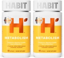 Habit Metabolisme Suplemen 2 (120 Kapsul) - Mendukung Kesehatan Digetical & Metabolisme, Vitamin B12, Selenium, Chromium, Apple Cider Vinegar, Vegan, Non-GMO