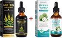 Mulein Drops for Lungs Cleans and Soursop Bitters Liquid, Mullein Extract Taincture with Chlorofil, Soursop Multivitamin Drops, Natural Herbal Suplemen untuk Pria dan Wanita