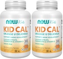 Suplemen SEKARANG, Kid Cal dengan Kalsium Citrat, Magnesium dan Vitamin D, Tart Orange, 100 Chewables, Paket May Vary (Paket 2)