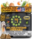 Googipet Premium 10 dalam 1 Dog Vitamin Multivitamin Chewable dengan Progories for Gut Health, Dog Vitamin dan Suplemen / Vitamin C & Glucosamine untuk Dukungan Gabungan (Chicken & Vegetable Flavor)