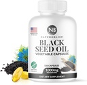 NaturoBliss Black Seed Oil - 150 Softgel Capsules Skin Kesehatan (Non- GMO & Vegan) Premium Cold- Menekan Nigella Sativa Membentuk Cumin Hitam Murni Minyak Benih - 100mg Per 2 Capsule Serving - 75 Serving