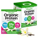 Orgain Vegan Powder, Vanilla Bean - Pembangkit Protein, 5g Prebiotic Fiber, Low Carb, No Laktosa Ingredials, No Added Sugar, Non-GMO, For Shakes & Smoothies, 10 Travel Pakes