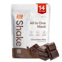 310 Nutrition All- InOne Meal Replacement Shake Powder - Plant-Based Protein Smoothie Blend w / High Fiber, Progories & Adaptogens - Low Carb, Vegan, Keto & Paleo Friendly - Chocolate Bliss - 14 Srv