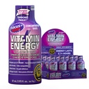 Vitamin Energy Focus + Extra Energy Shot Berry 12 Pack, 260mg Natural Caffeine, B-Vitamin, CoQ10, Amino Acids, Focus, Produtivitas & Kejelasan, Nol Gula, Gluten- Free, 1.93 fl oz