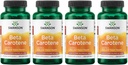 Swanson Beta- Carotene Vitamin A 25000 IU Softgels - Skin, Eye, and Immune System Health - Antioksidant Dukungan - 7500 mcg (300 Softgels) (4 Pack)
