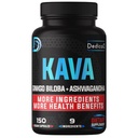 9in1 Kava Capsules 5- Bulan 15: 1 Ekstrak untuk Tidur, Pikiran & Imune Dukungan - 9 Natural Herbs Termasuk Ginkgo, Ashwagandha, Graviola, Valerian & Lebih - 150 Vegan Capsules